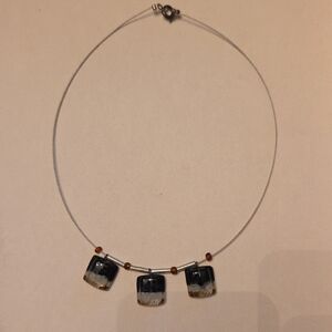 Elegant Black and Brown Necklace